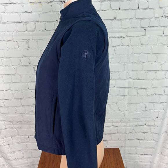 Page & Tuttle Convertible Navy Golf Jacket to Vest Quilted & Fleece 1Size Medium - Picture 3 of 6